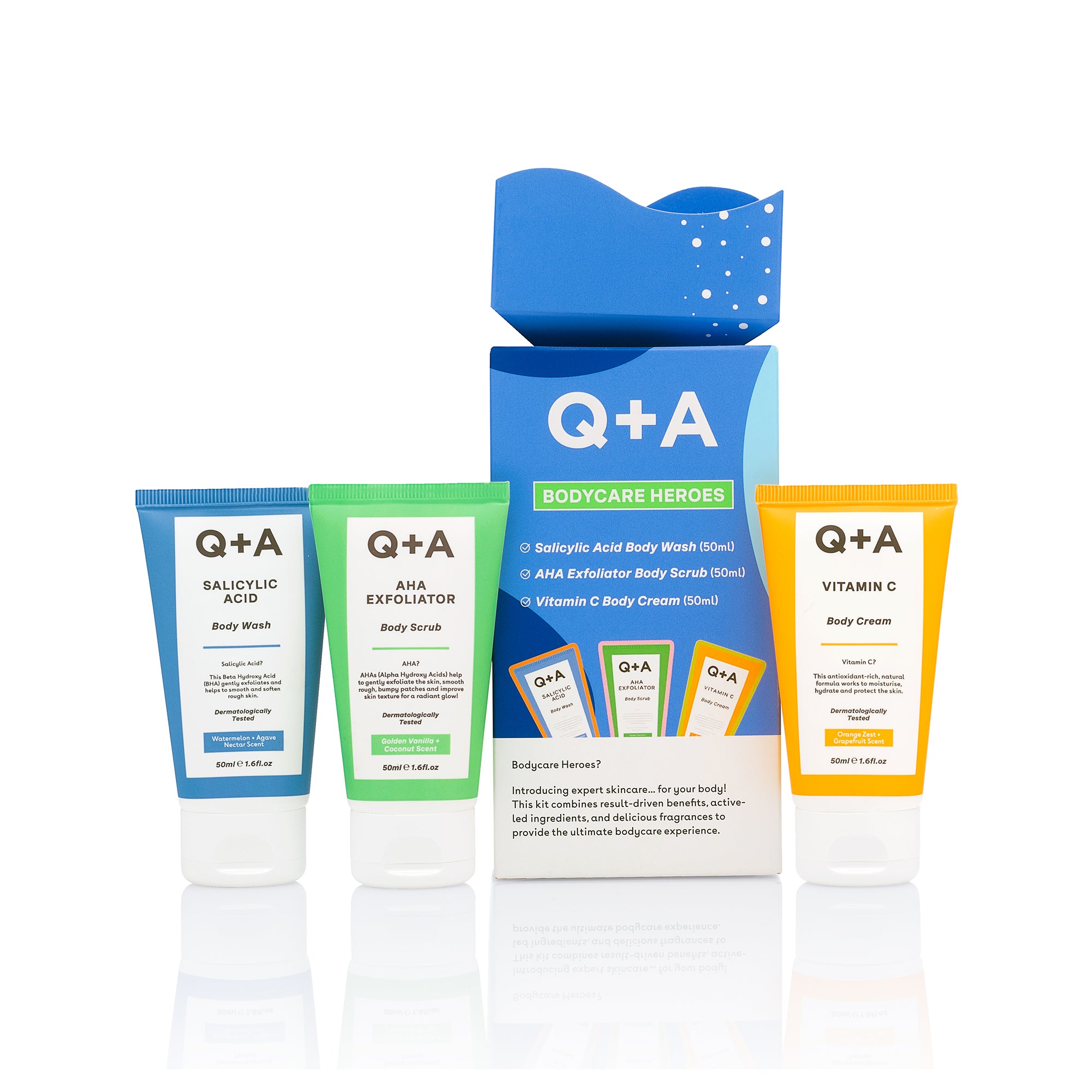 Q+A Bodycare Heroes unboxed packshot