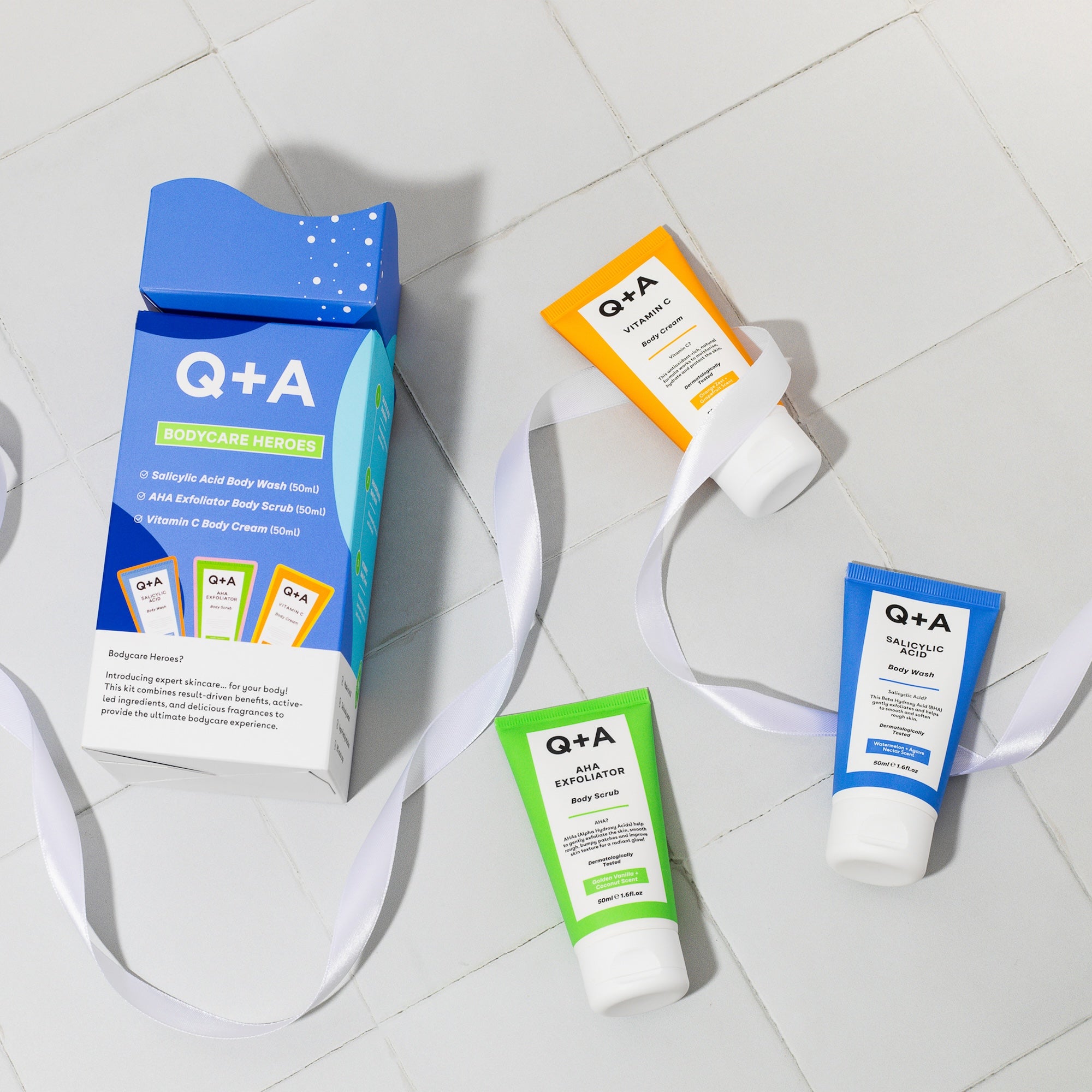 Q+A Bodycare Heroes with ribbon