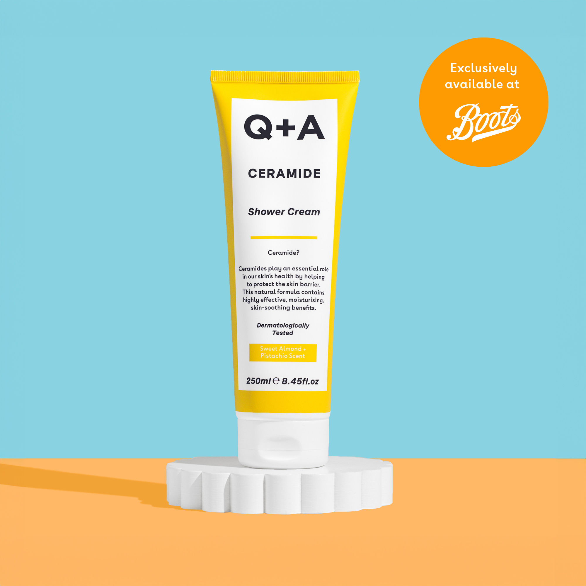 Q+A Ceramide Shower Cream - exclusively available at Boots