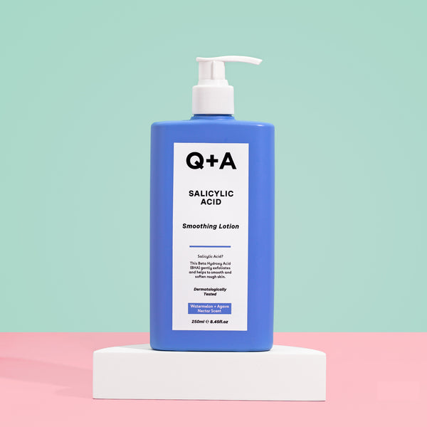 Q+A Salicylic Acid Smoothing Lotion for Targeted Body Care, a BHA that  exfoliates the skin, combats 'backne' and unwanted texture, promotes  smoother, healthier skin, 250ml : : Beauty