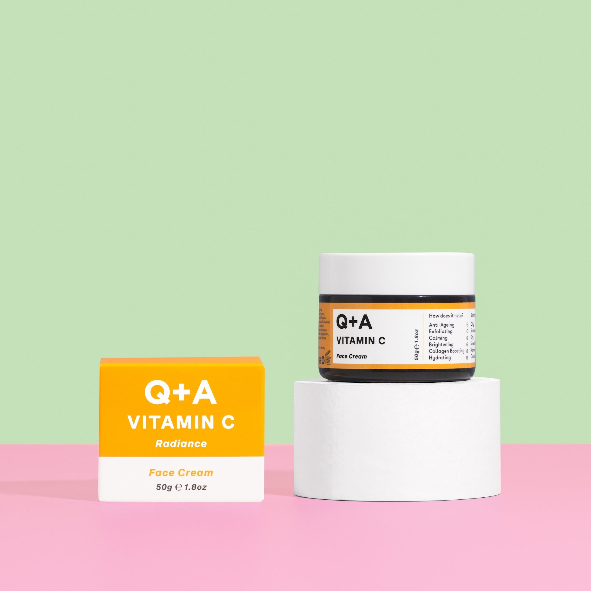 Q+A Vitamin C Radiance Face Cream Creative Packshot