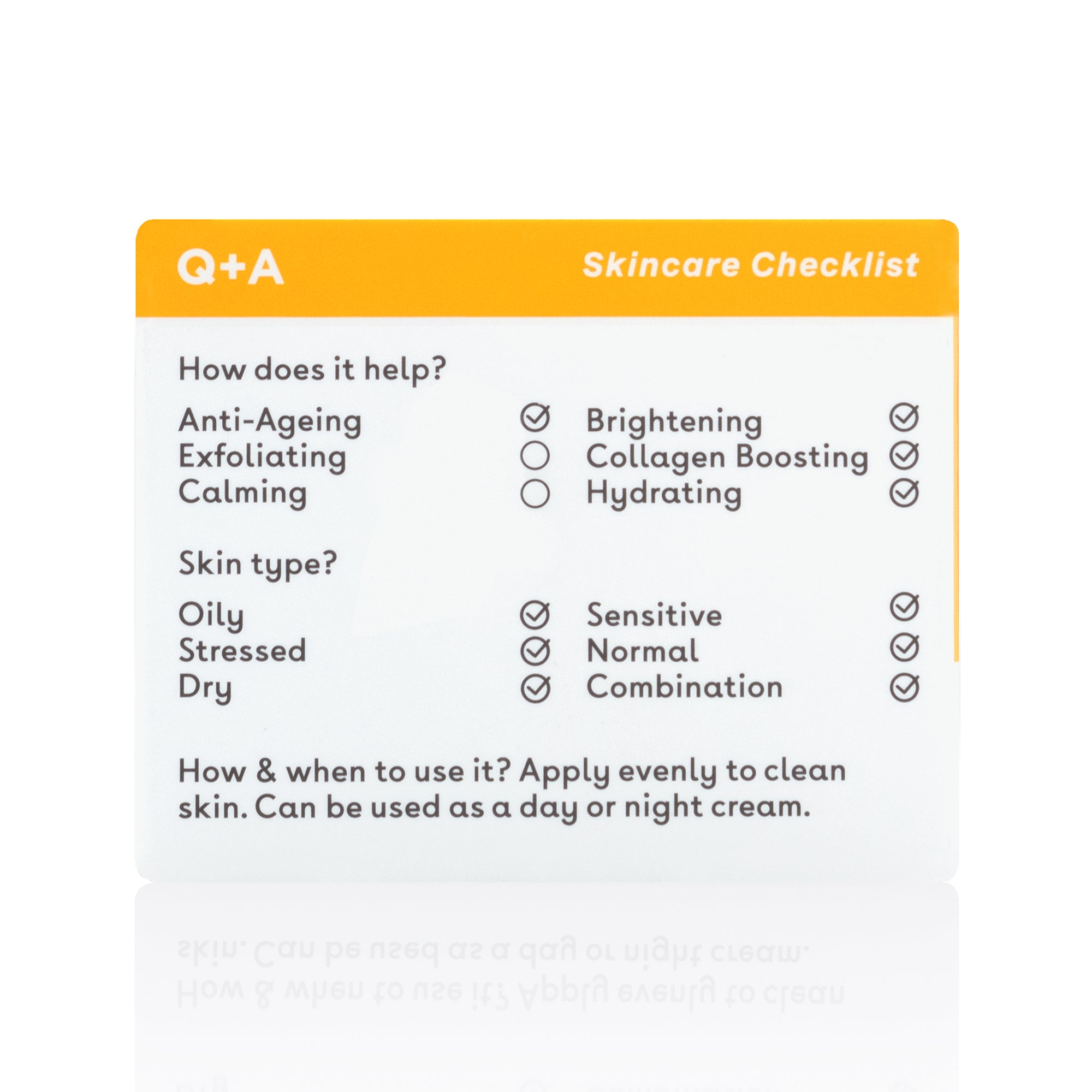 Vitamin C Radiance Cream Skincare Checklist