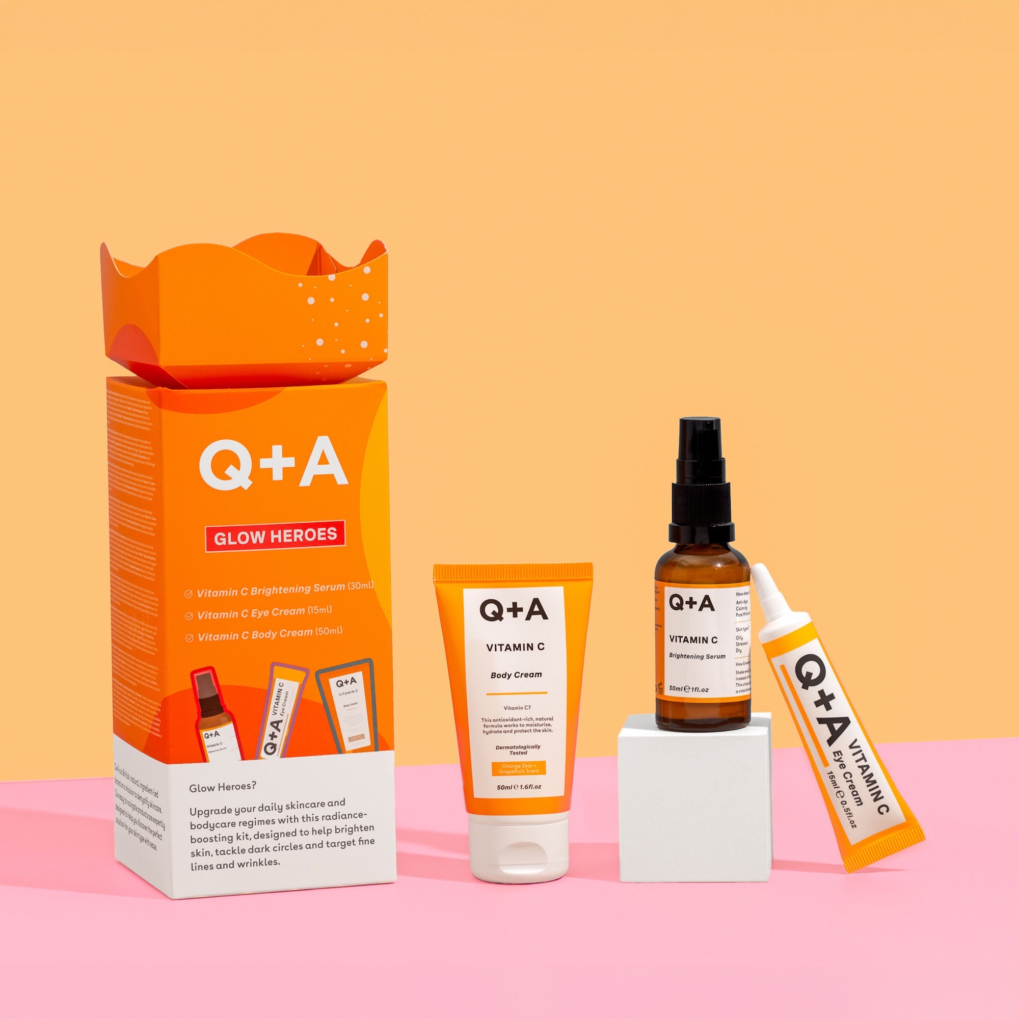 Q+A Glow Heroes unboxed gift set